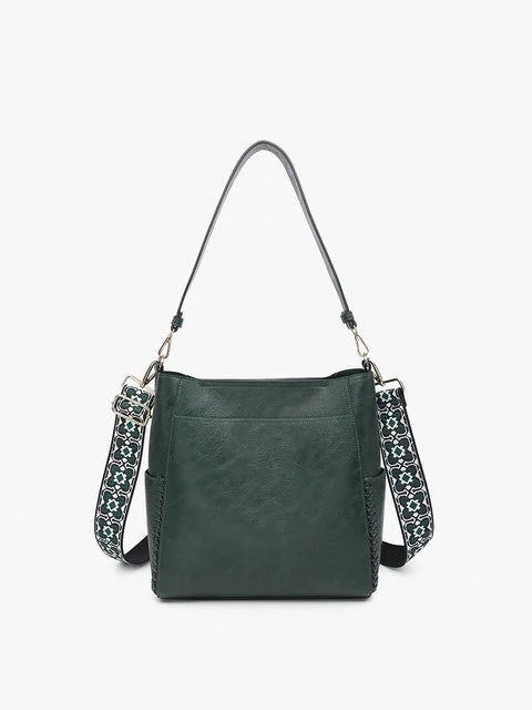 women's bucket bag with chain strap -Penny Bucket Bag - Humter Green