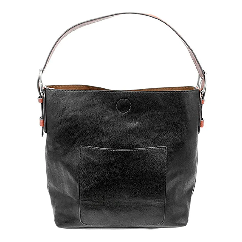 women's dumpling bag with chic appearance -Classic Hobo Handbag in Black/Cedar