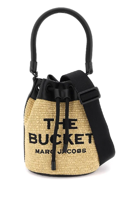 women's bucket bag with smooth leather finish -Marc jacobs the woven bucket bag