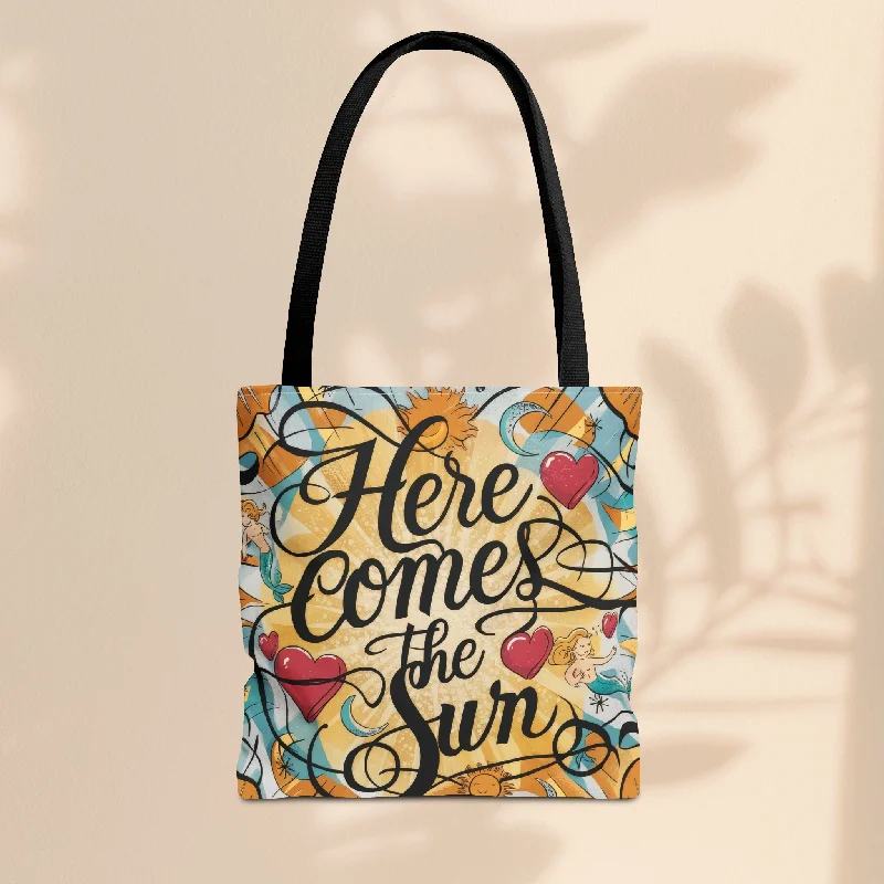 women's tote bag with padded handles -Tote Bag  - Here Comes the Sun