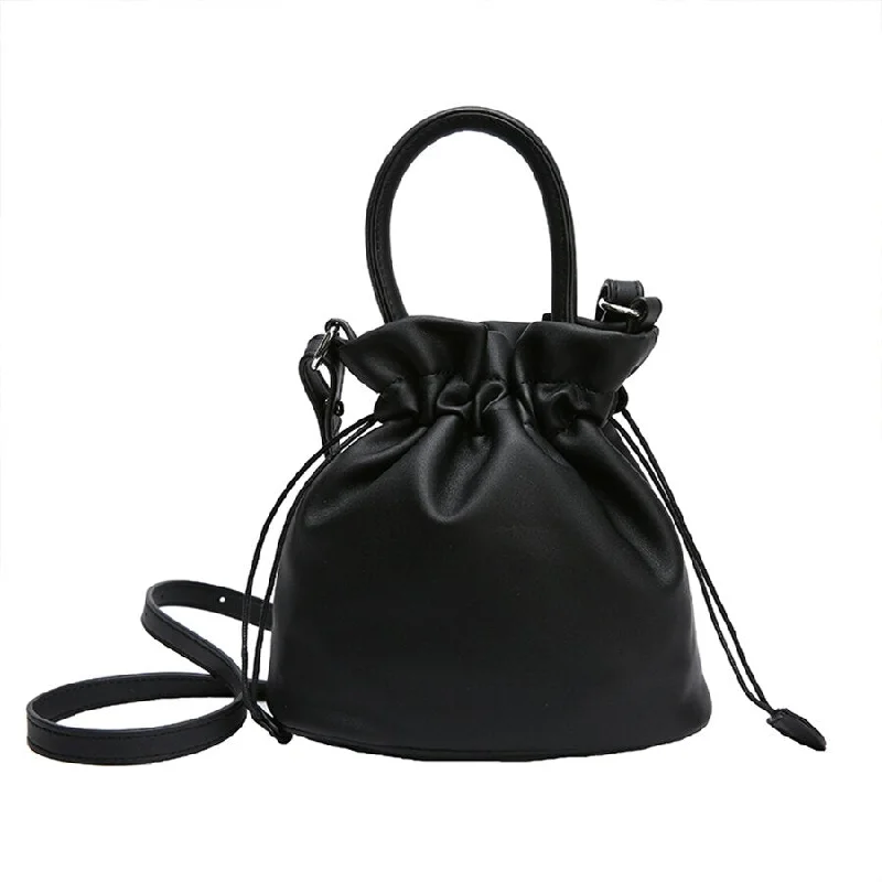 women's bucket bag with adjustable top closure -Trendy Mini Drawstring Bucket Bag