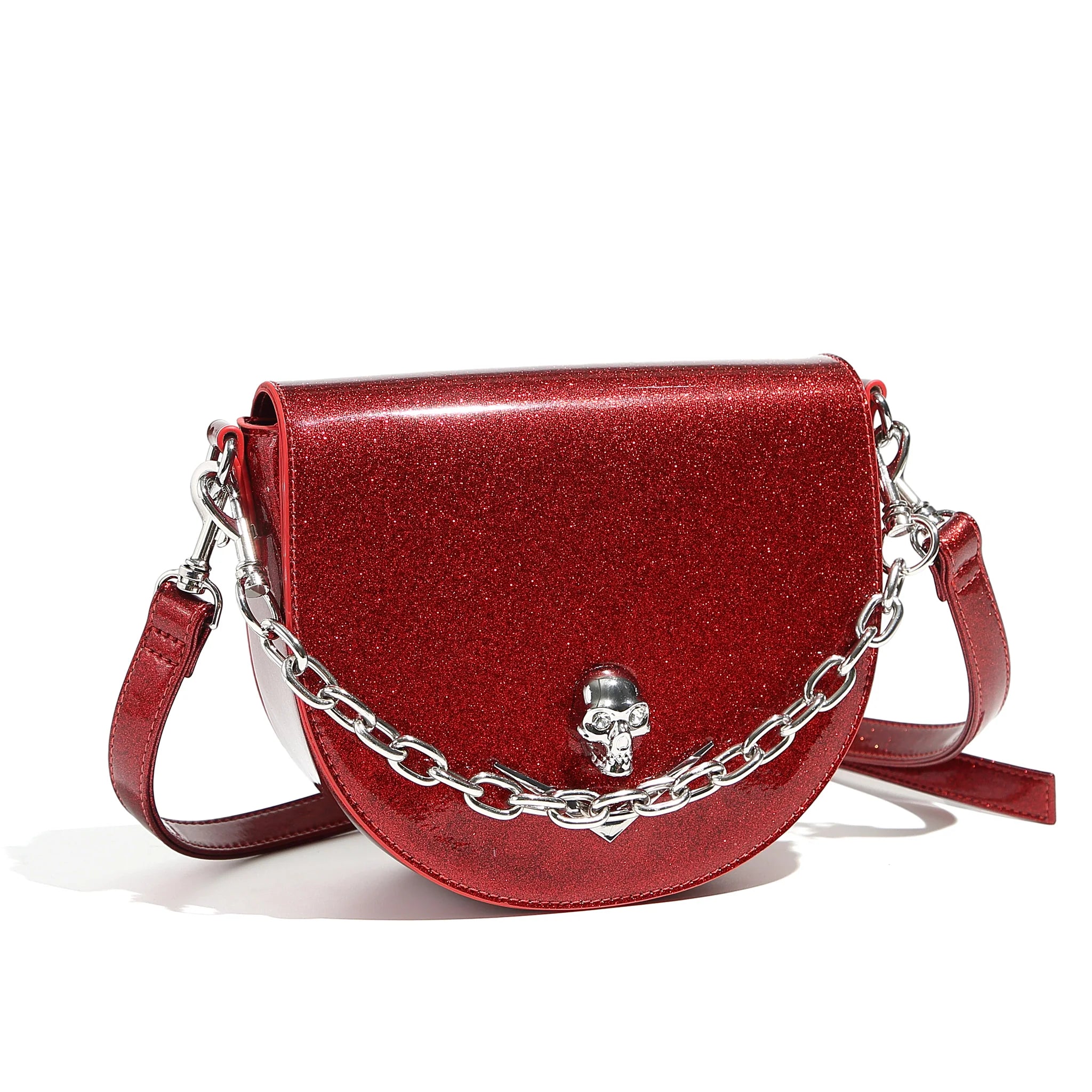 women's tote bag for shopping -Wicked Tiny Tote - Red Sparkle