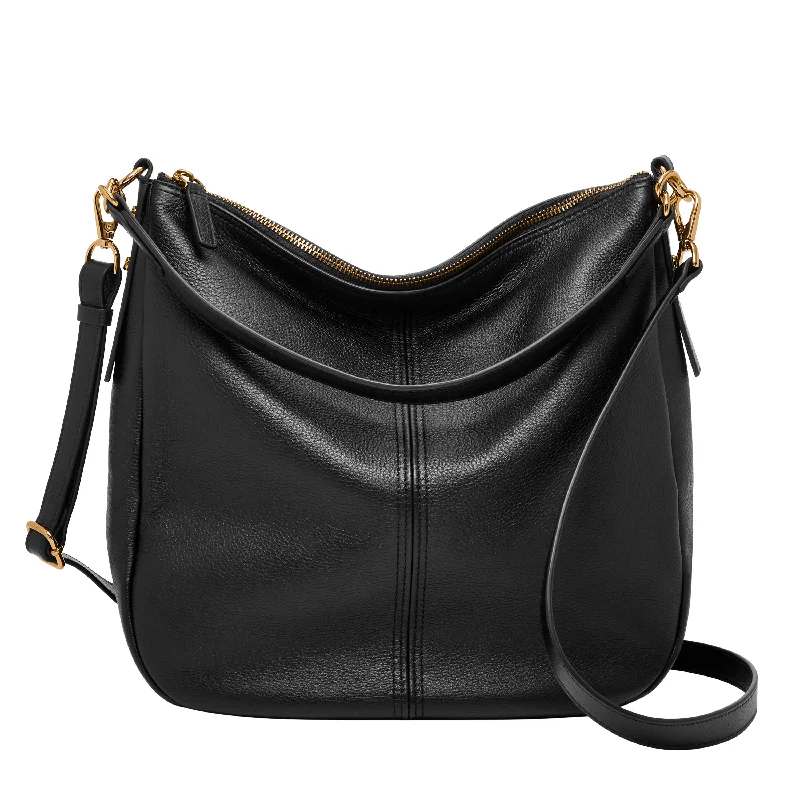 women's dumpling bag with textured leather -Jolie Hobo