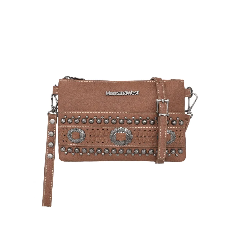 Ladies Crossbody Bag Designer Look -MW1152-181 Montana West Concho Collection Crossbody/Wristlet