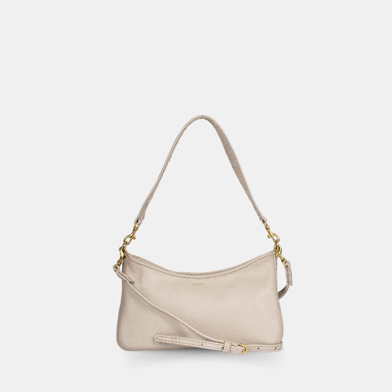 Ladies Crossbody Bag Vibrant Leather -The Mini Kinsley in Dove Gray