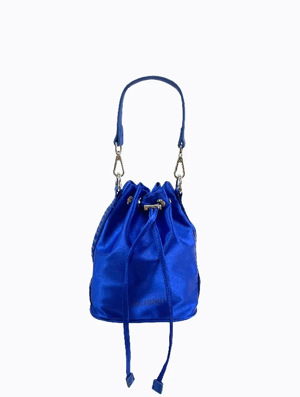 women's bucket bag with detachable pouch -Billie Bucket Bag - Blue