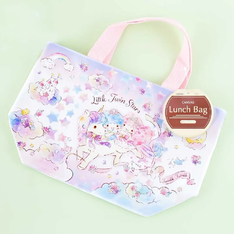 Little Twin Stars Unicorn Ride Canvas Lunch Bag