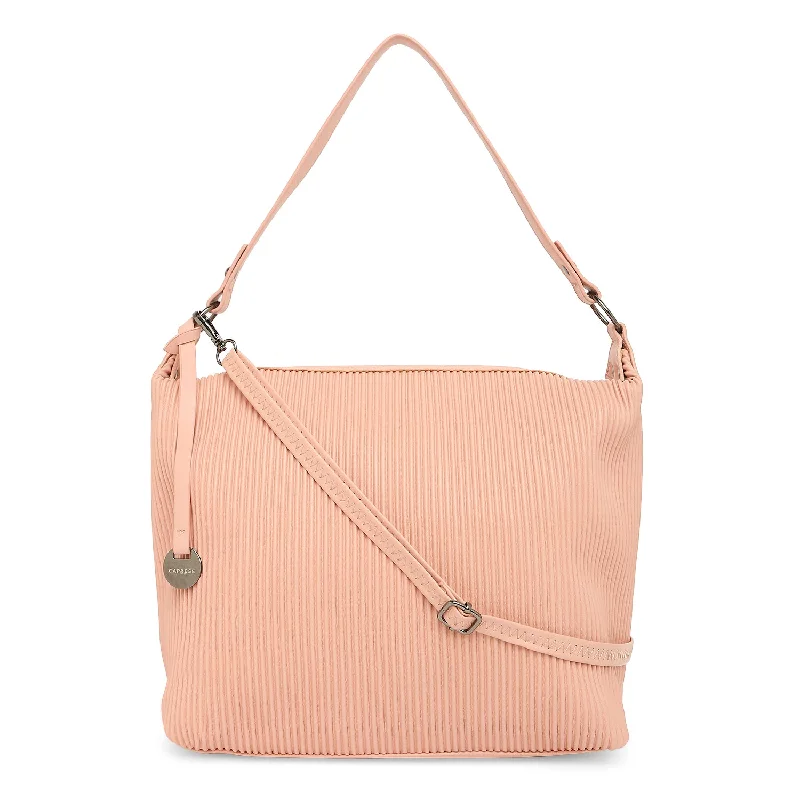 women's dumpling bag with custom detailing -Caprese Symona Hobo Large Blush