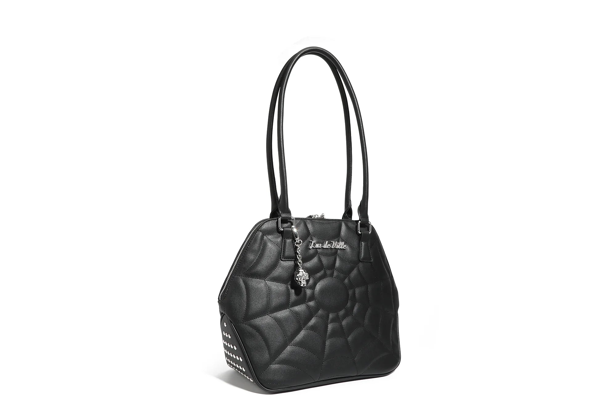 women's tote bag with animal print -Glampira Tote Black Matte