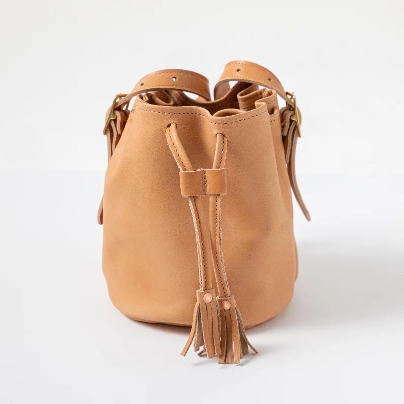 women's bucket bag large -Natural Essex Bucket Bag