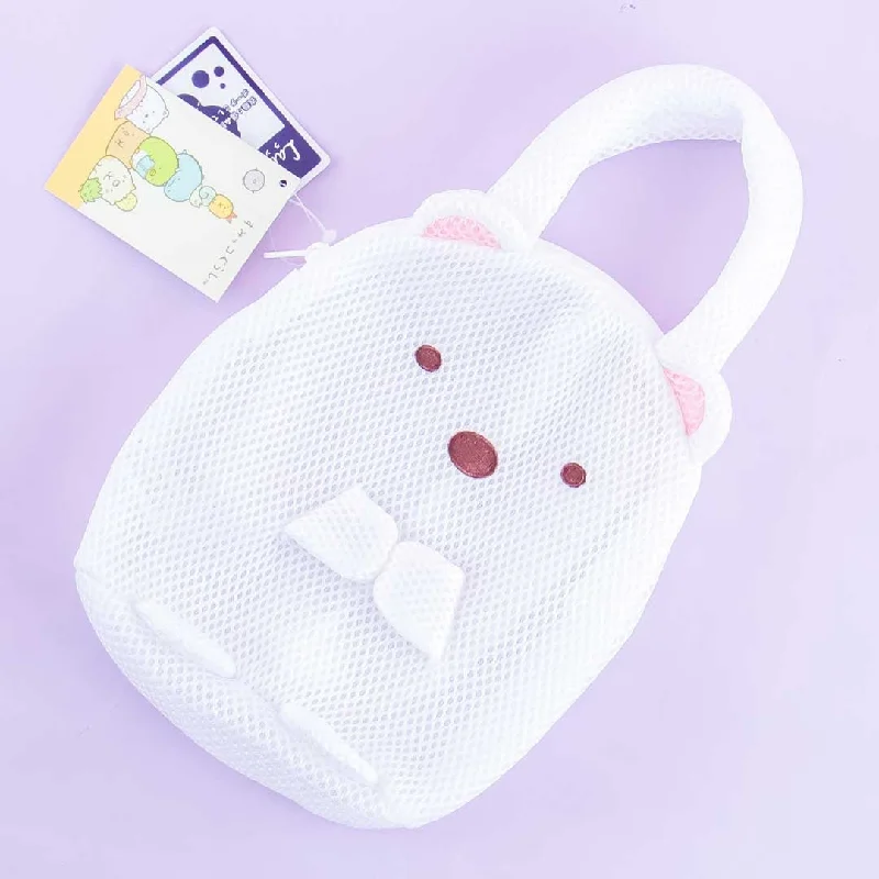 women's tote bag with smooth leather finish -Sumikko Gurashi Laundry Tote Bag - Shirokuma