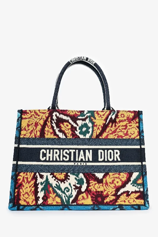 women's handbag with statement zipper -Christian Dior 2021 Small Multicolour Book Tote