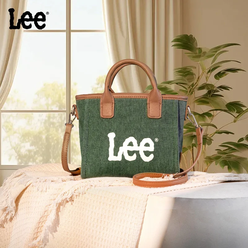 women's handbag with chic faux leather -LEE45-346  LEE Denim Canvas Mini Tote/Crossbody