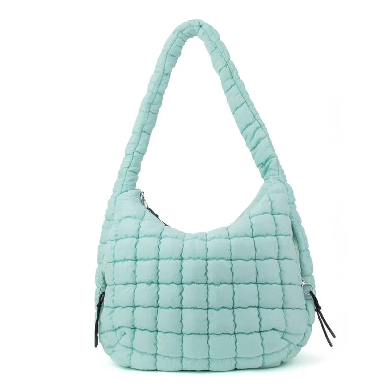 women's dumpling bag with sturdy base -The Ashton | Puffer Hobo Tote | 10 Colors