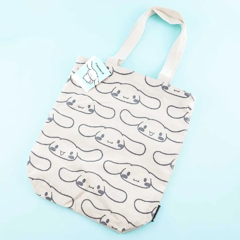 women's tote bag with embroidered details -Cinnamoroll Funny Faces Tote Bag