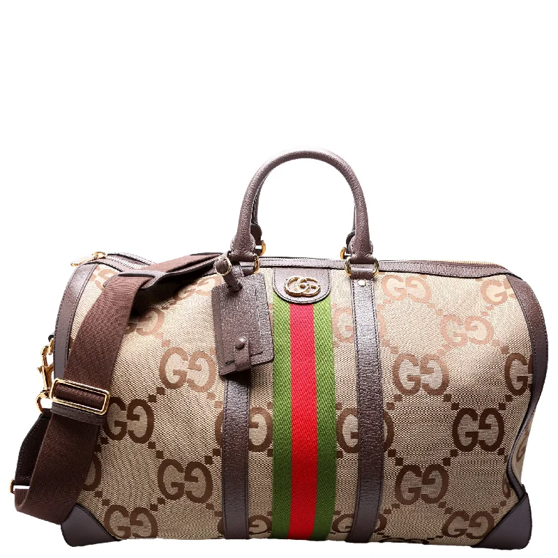 GG Jumbo Canvas Large Duffle Bag