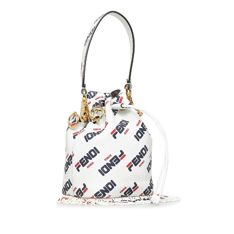 women's bucket bag with chic look -Fendi Fendi X Fila Mania Mini Mon Tresor Bucket Bag (SHG-3HLho5)