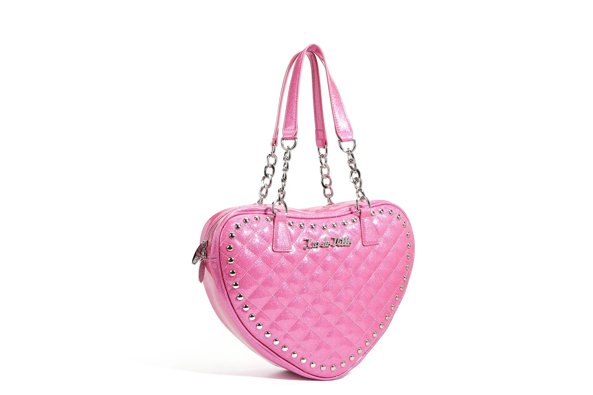 women's tote bag with leather straps -Winkle Pink Sparkle Tainted Love Tote