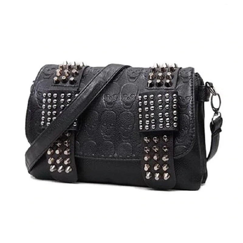 women's wallet with embossed pattern -Skulls and Studs Women's Purse