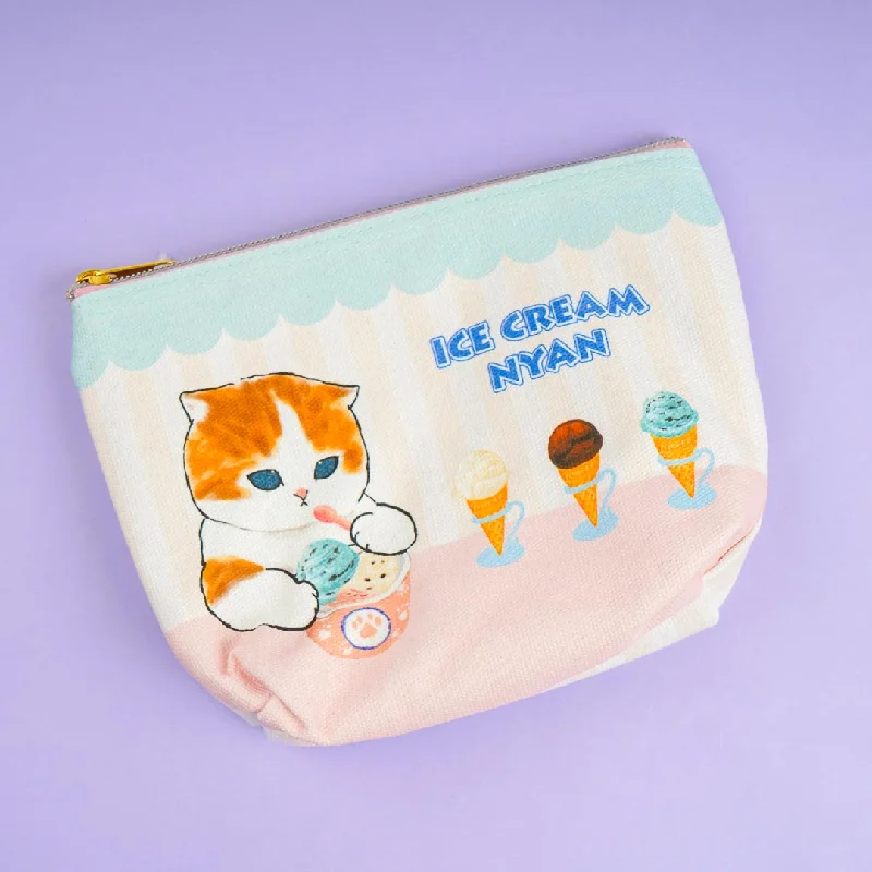 Mofusand Ice Cream Canvas Pouch