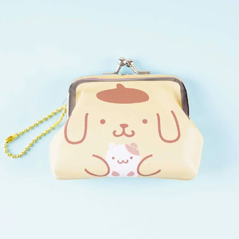 women's wallet with exterior zip pocket -Pompompurin Friend Hug Clasp Coin Purse