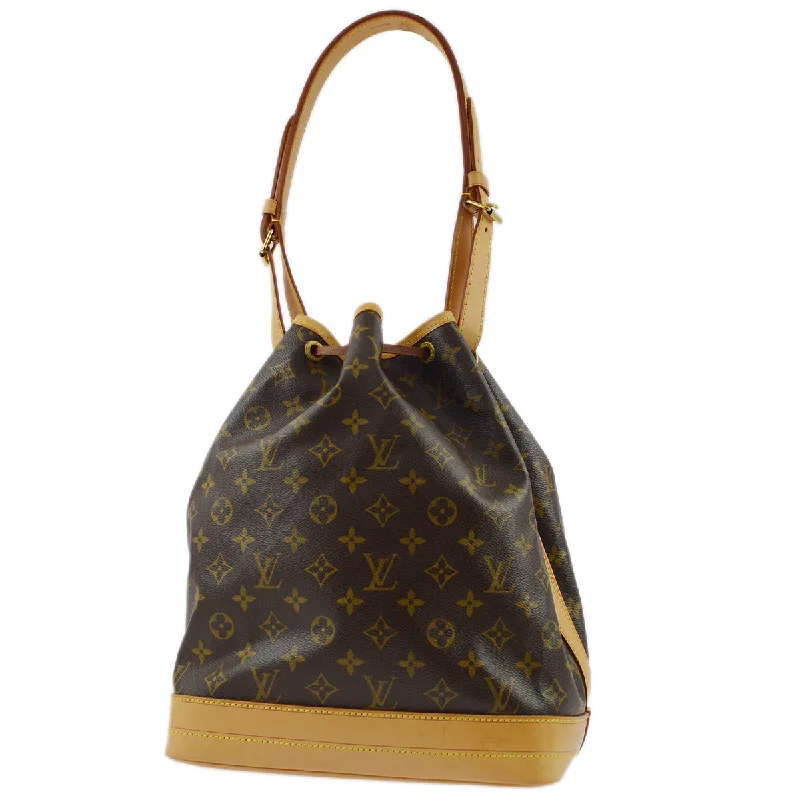 women's bucket bag with drawstring -Louis Vuitton 2002 Monogram Noe Bucket Shoulder Bag M42224