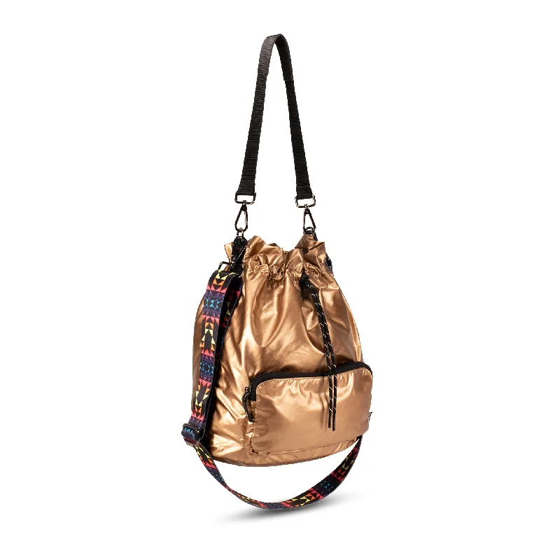 women's bucket bag with fabric lining -The Bucket - Techno Wanderer