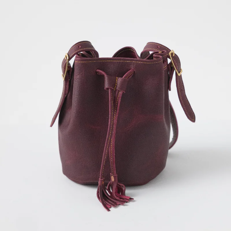 women's bucket bag with trendy zip closure -Purple Kodiak Bucket Bag