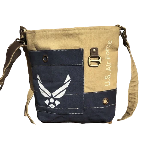 US Air Force Sustainable Canvas Purse Crossbody Bag ~  Air Force Proud!