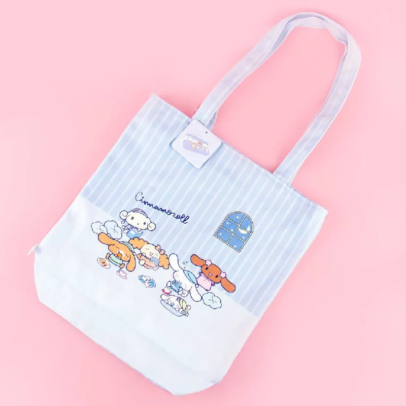 women's tote bag for smart office wear -Cinnamoroll Pajama Party Tote Bag