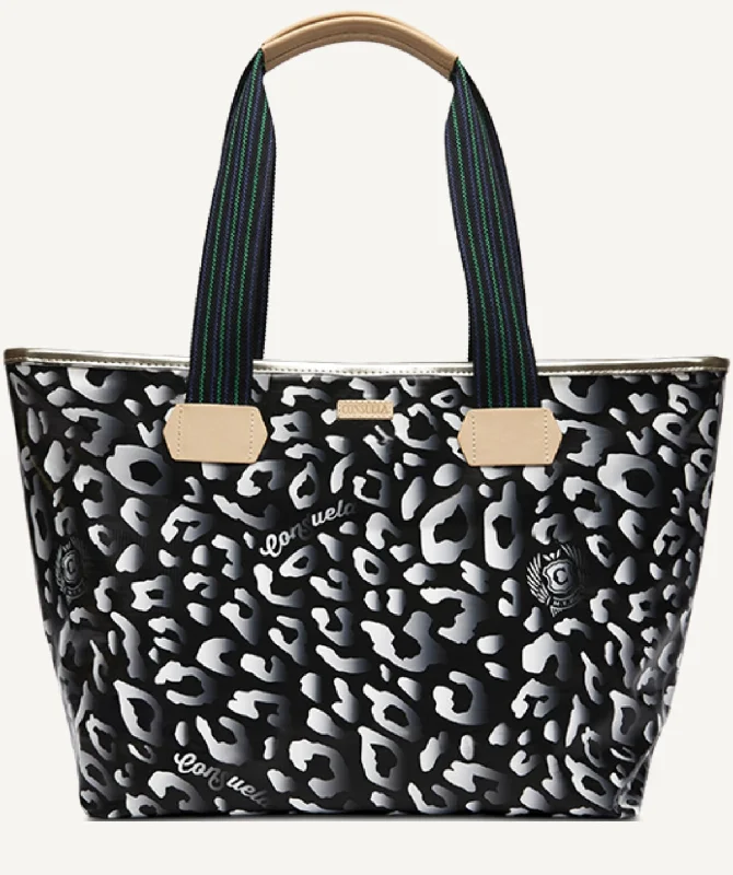 women's tote bag with statement hardware -CONSUELA ROX ZIPPER TOTE