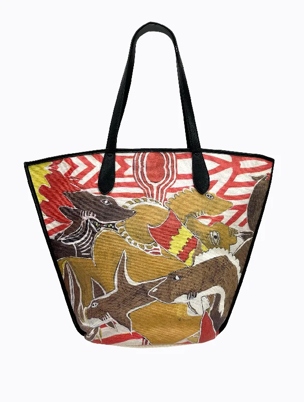 women's tote bag with high-quality leather -Lio Tote - Shark Fire