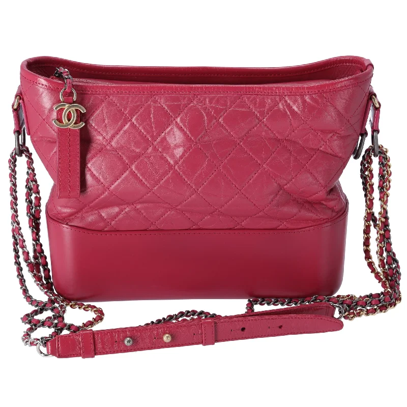 women's dumpling bag with metallic accents -CHANEL Gabrielle Large Hobo Bag Shoulder Bag A93824 Pink Aged Calfskin