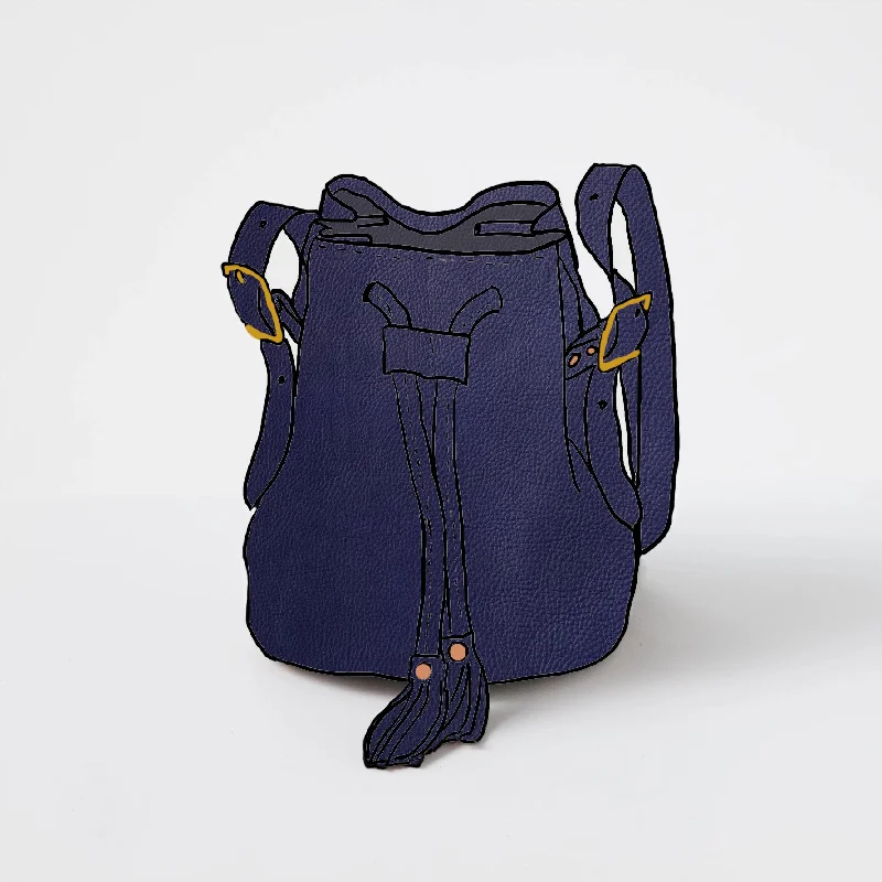 women's bucket bag with custom lining -Violet Cypress Bucket Bag